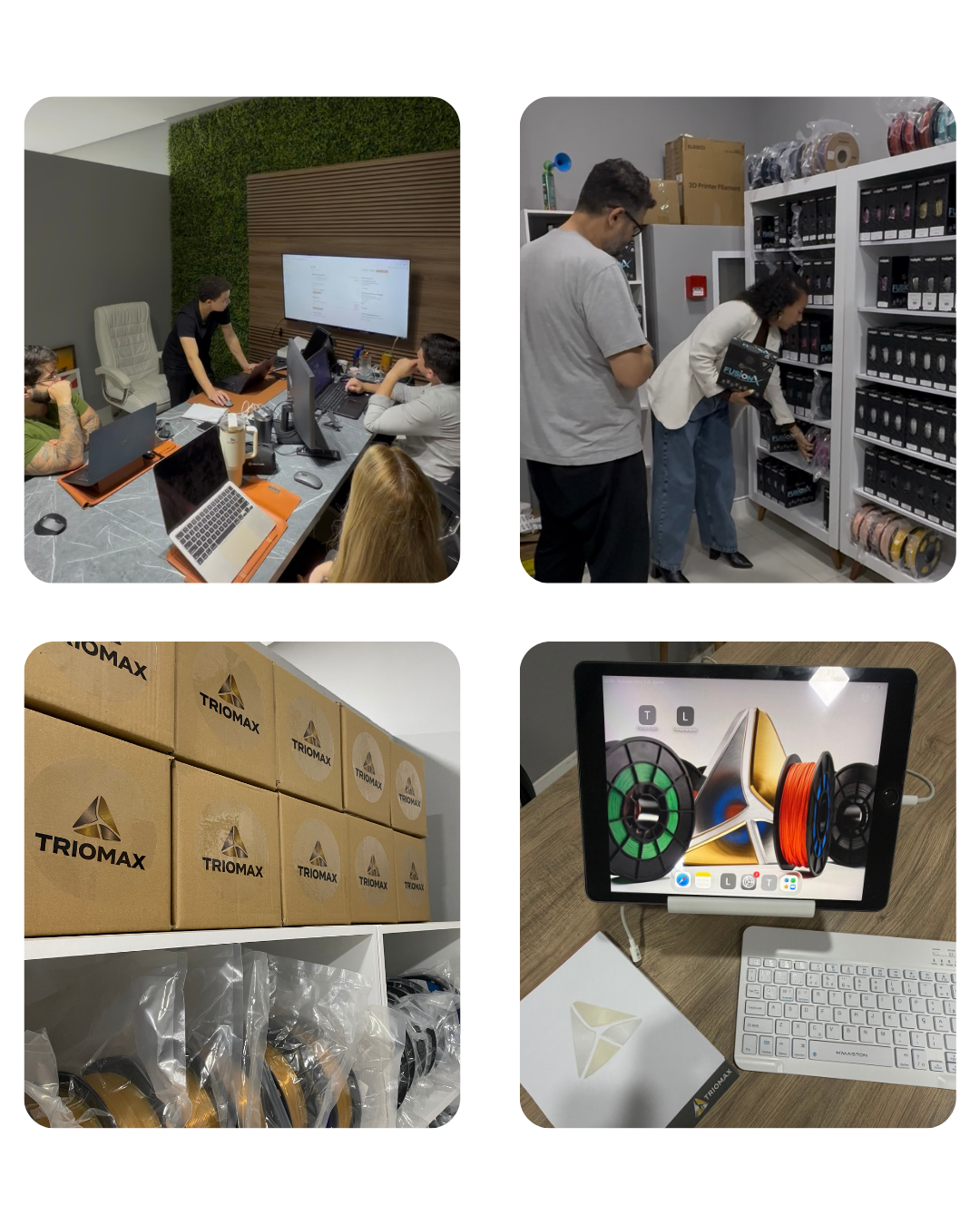Equipe e operação Triomax